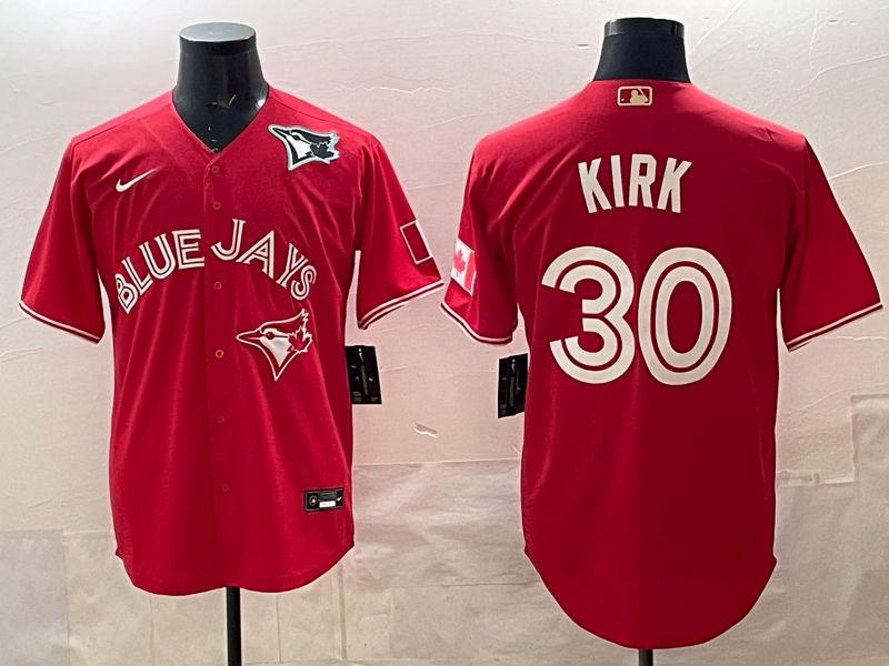 Men 2025 Toronto Blue Jays #30 Kirk Red Game Nike MLB Jersey style 02->toronto blue jays->MLB Jersey